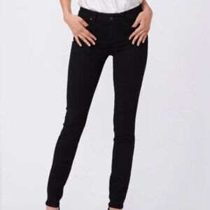Paige Verdugo Ultra Skinny Mid Rise Jeans Black Shadow Sz 29